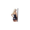 Petit robe aspect cuit Sexy noir avec dentelle 
